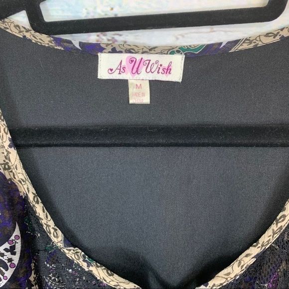 EUC As U Wish Boho Long Sleeve Dress CUTE!! - Picture 5 of 10